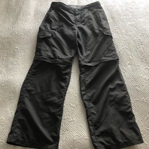 NORTH FACE pants turn into shorts: Women S, Boy-L
